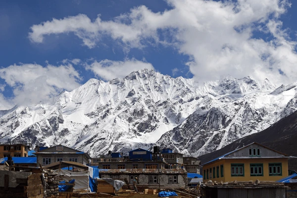 langtang lirung view from langtang village