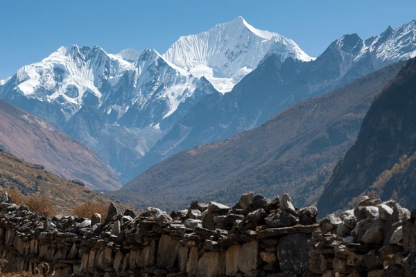 view of mountain in langtang district